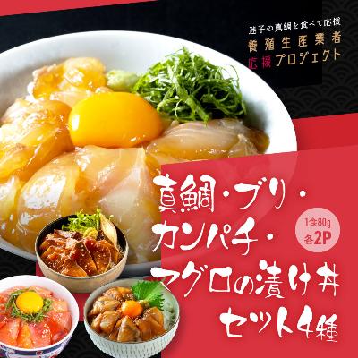 ふるさと納税 香美市 高知の海鮮丼の素「4種×各2Pセット」1食80g×8P
