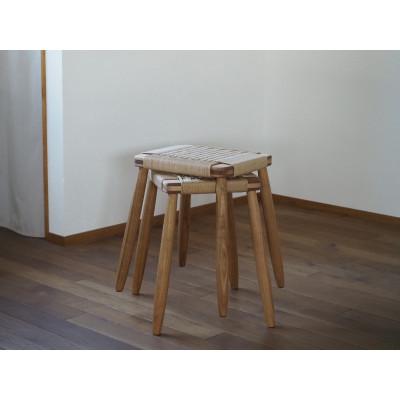 ふるさと納税 川越市 【UMEBACHI FURNITURE】 ペーパーコードスツール　1脚　スタッキング可　国産材使用