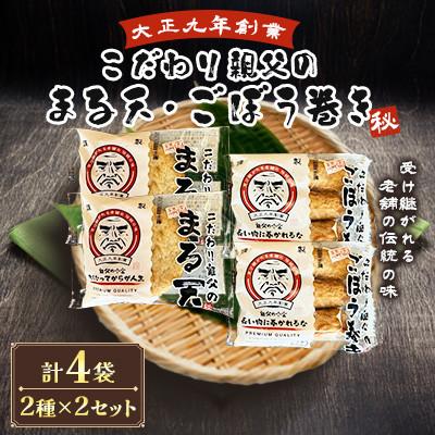 ふるさと納税 長洲町 さつま揚げ天ぷら こだわり親父の丸天・ゴボウ巻き 2種×2セット 計4袋