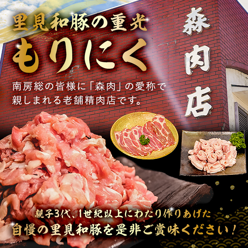 里見和豚　とんかつ用ロースブロック800g×1 真空パック　白色トレイ不使用