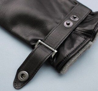 メンズイタリアンレザーベルテッドグローブ(BR14201M4 24cm) ブラック