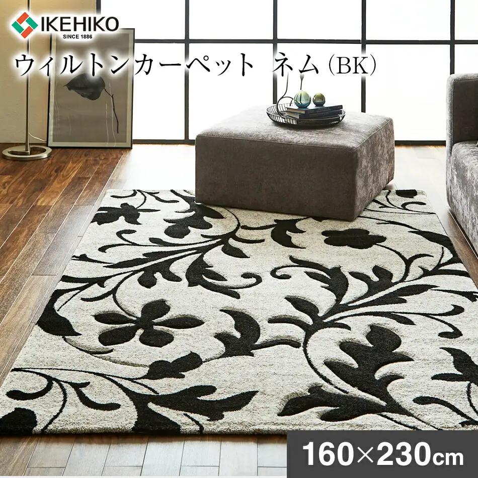 ウィルトンカーペット ネム 160×230ｃｍ ＢＫAA446