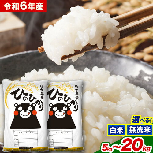 【ふるさと納税】令和6年産 無洗米 も選べる ひのひかり 5kg 10kg 15kg 20kg《7-14日以内に出荷予定(土日祝除く)》令和6年産 高レビュー 熊本県産 ふるさと納税 無洗米 白米 精米 ひの 米 こめ ヒノヒカリ コメ お米