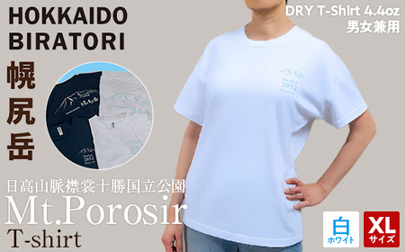 【日本百名山】幌尻岳記念Tシャツ 選べるサイズ S M L XL 選べる色 紺 白（白 XLサイズ） 【 ふるさと納税 人気 おすすめ ランキング Tシャツ シャツ 幌尻岳 山 記念Tシャツ 記念 日本百名山 お土産 ギフト 北海道 平取町 送料無料 】 BRTJ028