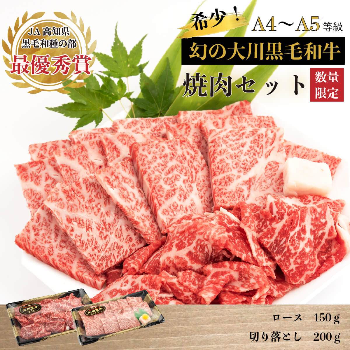 【ふるさと納税】 国産 黒毛和牛 ( 大川黒毛和牛 ロース 150g 切り落とし 200g ) セット 肉 お肉 牛肉 黒毛 和牛 国産牛 赤身 霜降り ブロック ブランド牛 詰め合わせ 冷凍 焼肉 ステーキ しゃぶしゃぶ すき焼き 牛丼 BBQ お歳暮 ギフト 敬老の日 高知県 須崎市 ME059_x