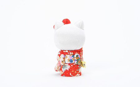 木目込人形（ハローキティ） ／ サンリオ 人気 キャラクター かわいらしさ 上品 飾り物 置物 開運招福 千客万来 商売繁盛 縁起 縁起の良いお品 ギフト贈り物 プレゼント 埼玉県 No.182