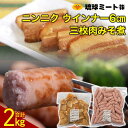 【ふるさと納税】三枚肉みそ煮 ＆ ニンニク ウインナー6cm | ウィンナー ソーセージ 肉 お肉 お取り寄せ グルメ 食品 加工食品 人気 おすすめ 送料無料