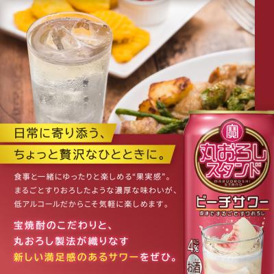ふるさと納税 京都市 【タカラ】寶「丸おろしスタンド」＜ピーチサワー＞(350ml×24本)|京都 焼酎  酎ハイ |  | 02