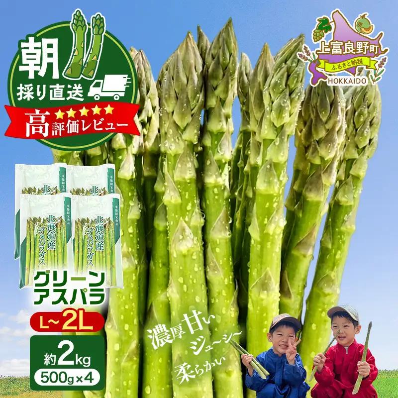 【令和8年産】アスパラガス グリーンアスパラ 2kg L～2L 原農園