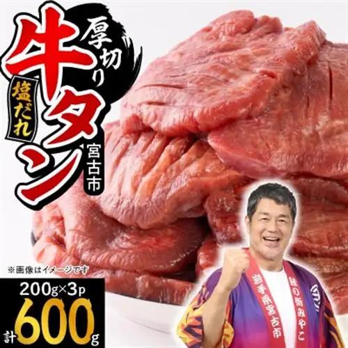 宮古の厚切り塩だれ牛タン600g【タン先あり】_600g 牛タン 焼肉 牛タン BBQ 牛タン 厚切り 牛タン 塩 牛タン_【配送不可地域：離島】【1636531】