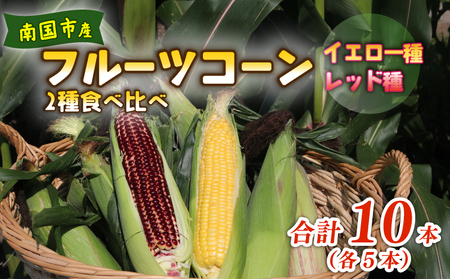【先行予約】とうもろこし 2種食べ比べ 10本 (イエロー レッド) とうもろこし スイートコーン