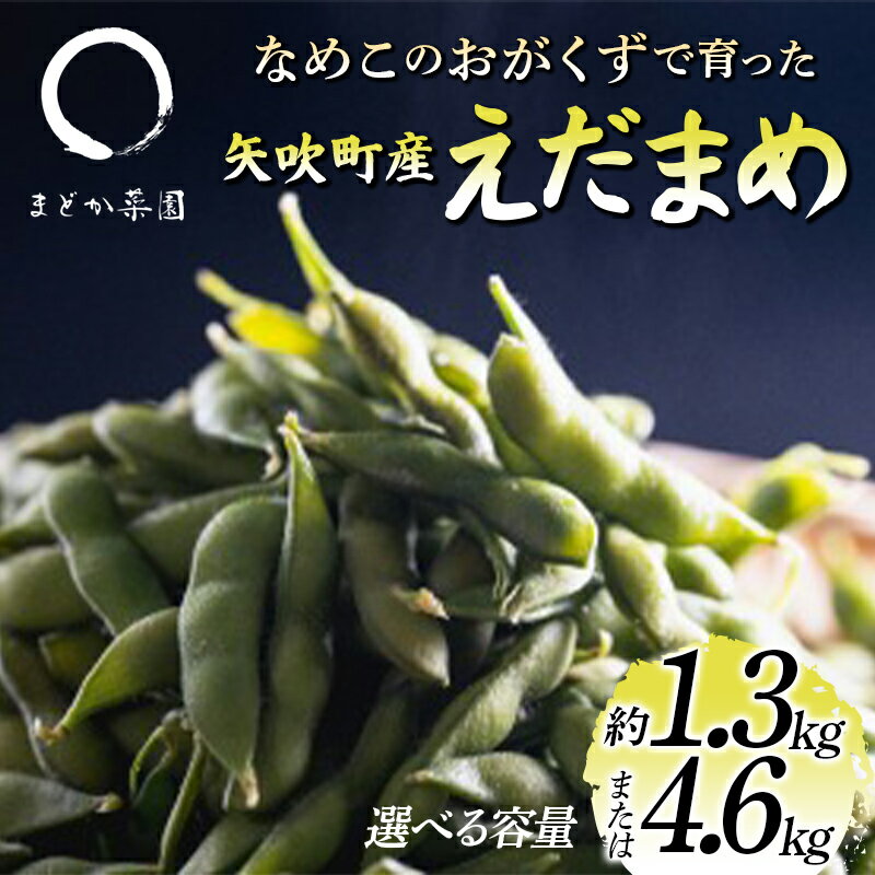 【ふるさと納税】 《選べる容量 約1.3kg／4.6kg》なめこのおがくずで育った 矢吹町産えだまめ 枝豆 F6U-409var