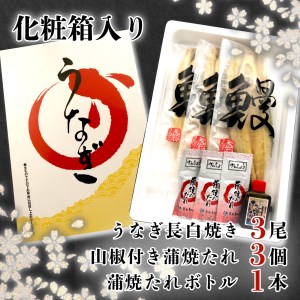 国産鰻 白焼き 3尾 うなぎ 沼津 鰻 指定日可