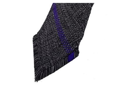 【台東区 道明】DOMYO Tie Wide＜安田組（あんだぐみ）で作られた組紐ネクタイ＞(カラー：Grey × Violet)