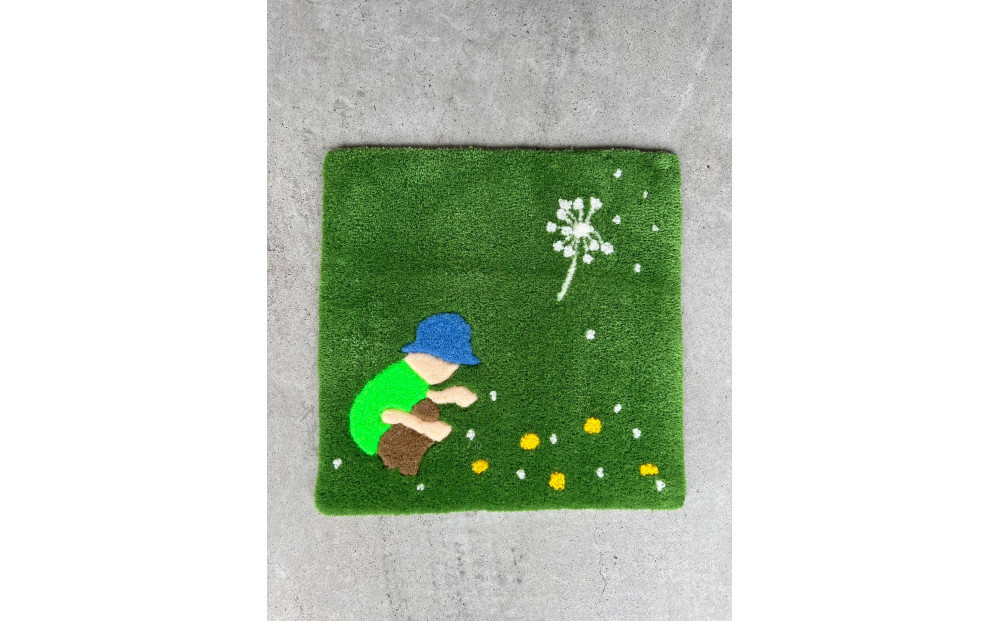 【オーダーメイド】タフティングでつくる世界に1つのオリジナルラグマット　写真からデザインすることもできます！縦５０ｃｍ×横６０ｃｍ以下の作品