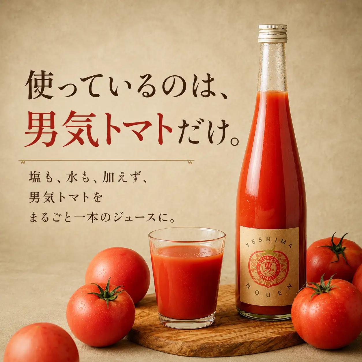 トマトジュース 手島農園 男気トマトジュース 500ml × 2本 