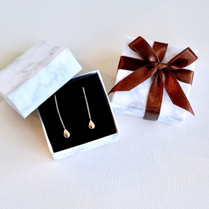 K18(18金) イエローゴールド 地金 雫 チェーン ピアス シンプル ツユ ティアドロップ 保証書付 KO-0070 242-034-a