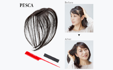 ヘアメイト チャチャ　ロングソフトブラック［ワンポイントウィッグ］ チャチャテープ1本・専用コーム付き【244002-1】