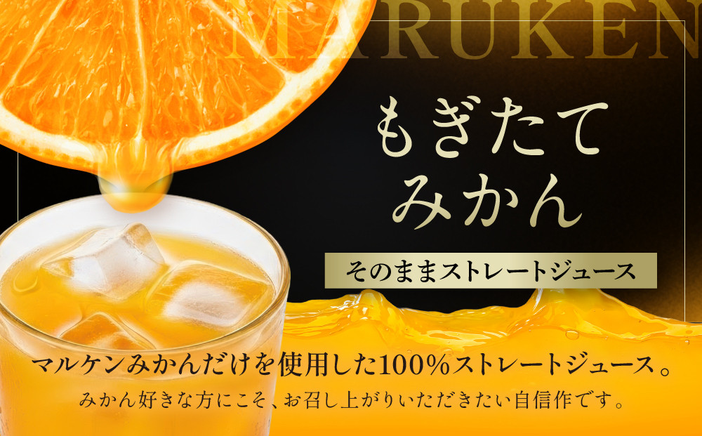 【賢宝】マルケンみかん果汁100％ジュース （20本入り／大容量段ボール箱） もぎたてみかん味のストレートジュース