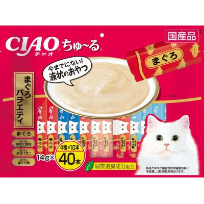 ふるさと納税 静岡市 猫用おやつ　いなば CIAO チャオ ちゅ〜る・まぐろバラエティ320本(14g 40×8袋)セット
