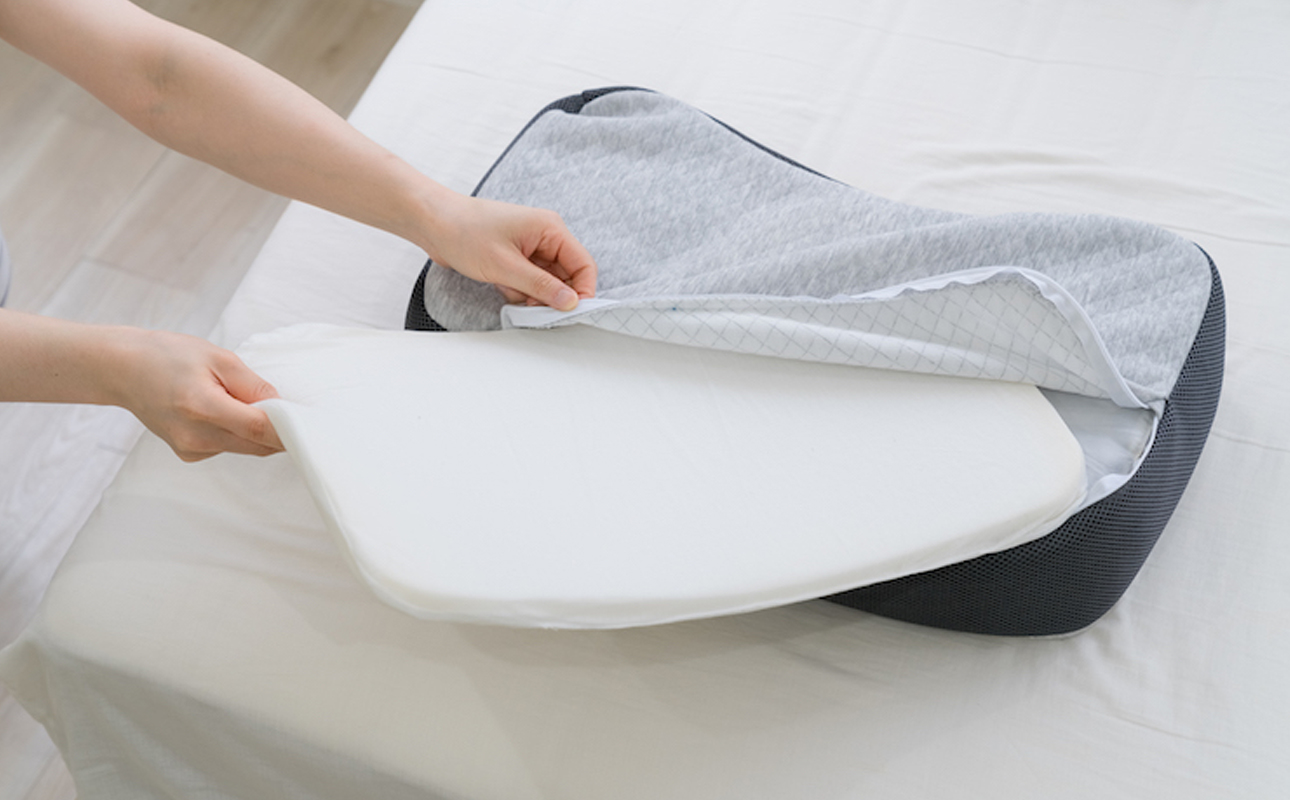 高さを２段階で変えられるので、自分ならではのベストポジションが得られる！セルフフィッティング枕「高さ調整シート付 横向き寝しやすいそば殻まくら」【快眠、枕、睡眠、そば、寝心地、サポート、寝具、ベッド、