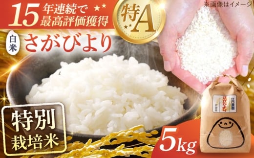 【2026年6月発送】令和7年産 特別栽培米 さがびより 白米 5kg 配送前精米 /江口農園 [UBF003] 米 お米 白米 精米 ブランド米