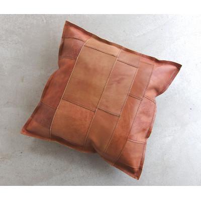 ふるさと納税 高槻市 【KAKURA】レザークッション tunagu35 アンティークブラウン