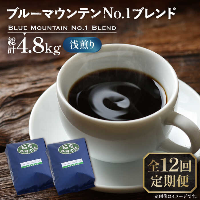 【ふるさと納税】【全12回定期便】ブルーマウンテン NO.1 ブレンド コーヒー ( 浅煎り )《豊前市》【稲垣珈琲】[VAS169] 飲み物 ドリンク 珈琲 焙煎 人気 コーヒー 豆 粉 232000 232000円