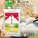 【ふるさと納税】北海道 定期便 6ヵ月 連続 全6回 R6年産 北海道産 ゆめぴりか 5kg 精米 米 白米 ごはん お米 新米 特A 北海道米 道産 飯 お取り寄せ 半年 まとめ買い 新しのつ米 常温 送料無料 令和6年産　定期便　お届け：2025年1月中旬～下旬より発送