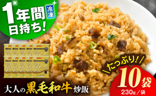 熊本県産 こだわり炒飯 大人の黒毛和牛炒飯 計2.3kg (230g×10) / チャーハン 冷凍チャーハン 【ユーユーフーズ株式会社】[BHCS003]