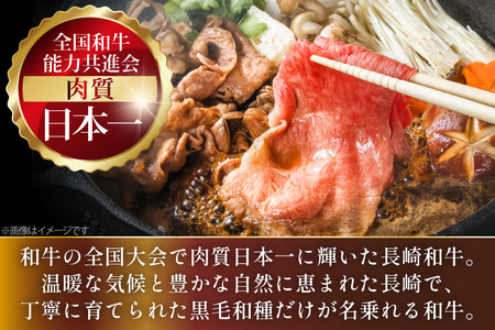 AJ558 【12回定期便】長崎和牛 もも スライス 約1kg (500g×2P)   [ まるしん商会 長崎県 島原市 ]
