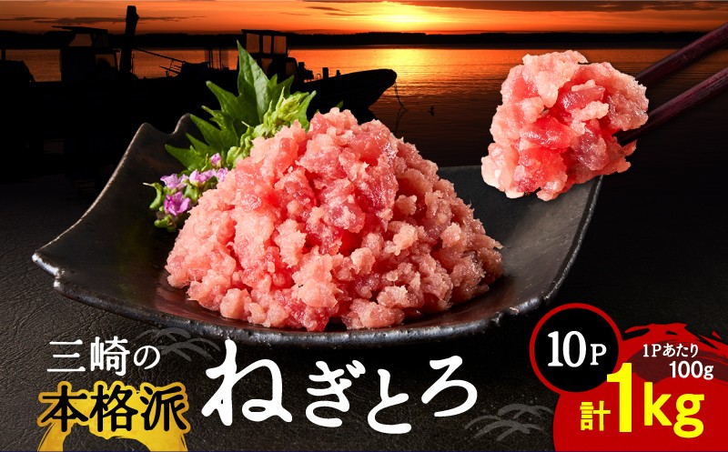 
                  本格派ねぎとろ 100g×10パック（1kg）セット　M024-008-02
                