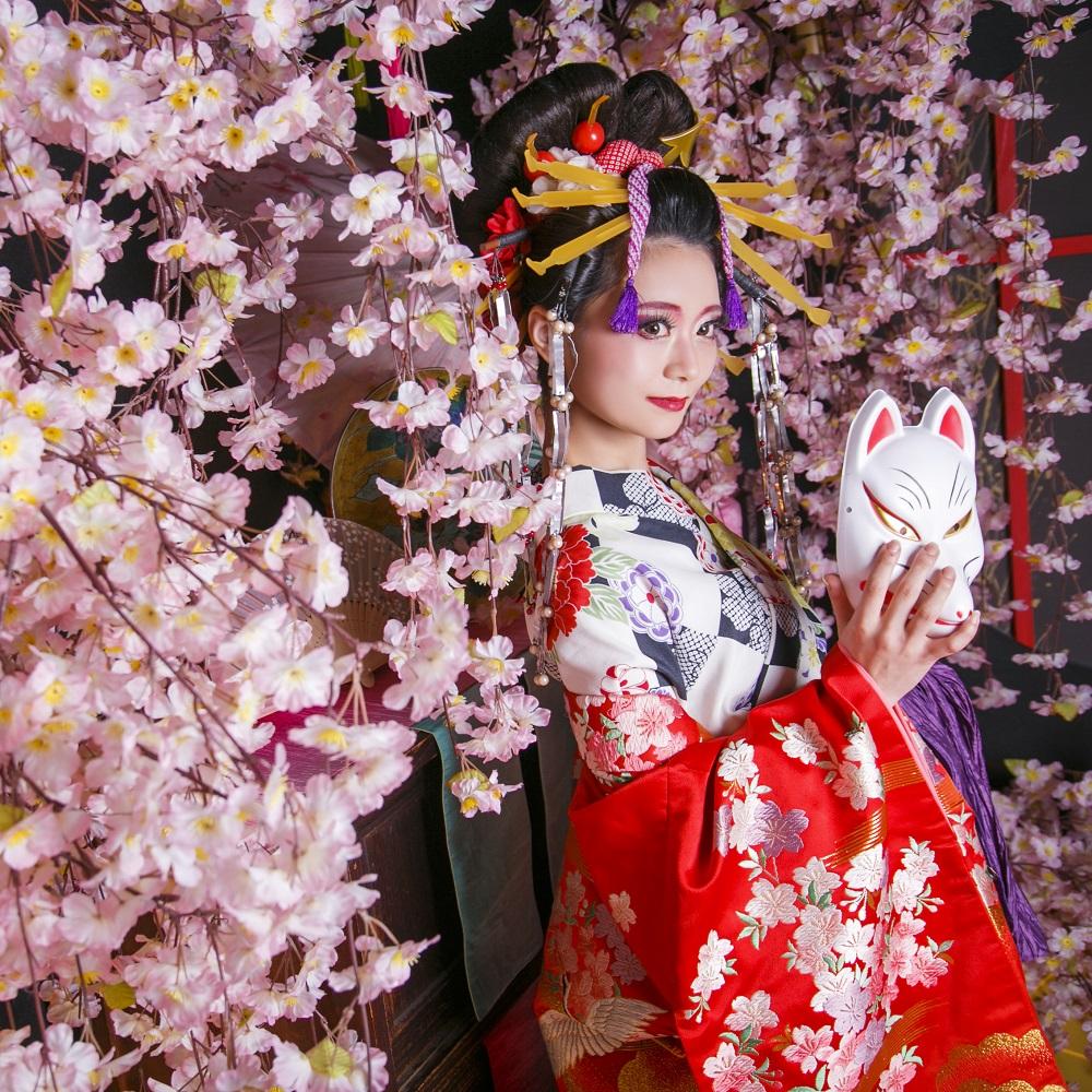 【花魁体験studioあられ】女性に大人気 京都で花魁体験チケット（1名様）