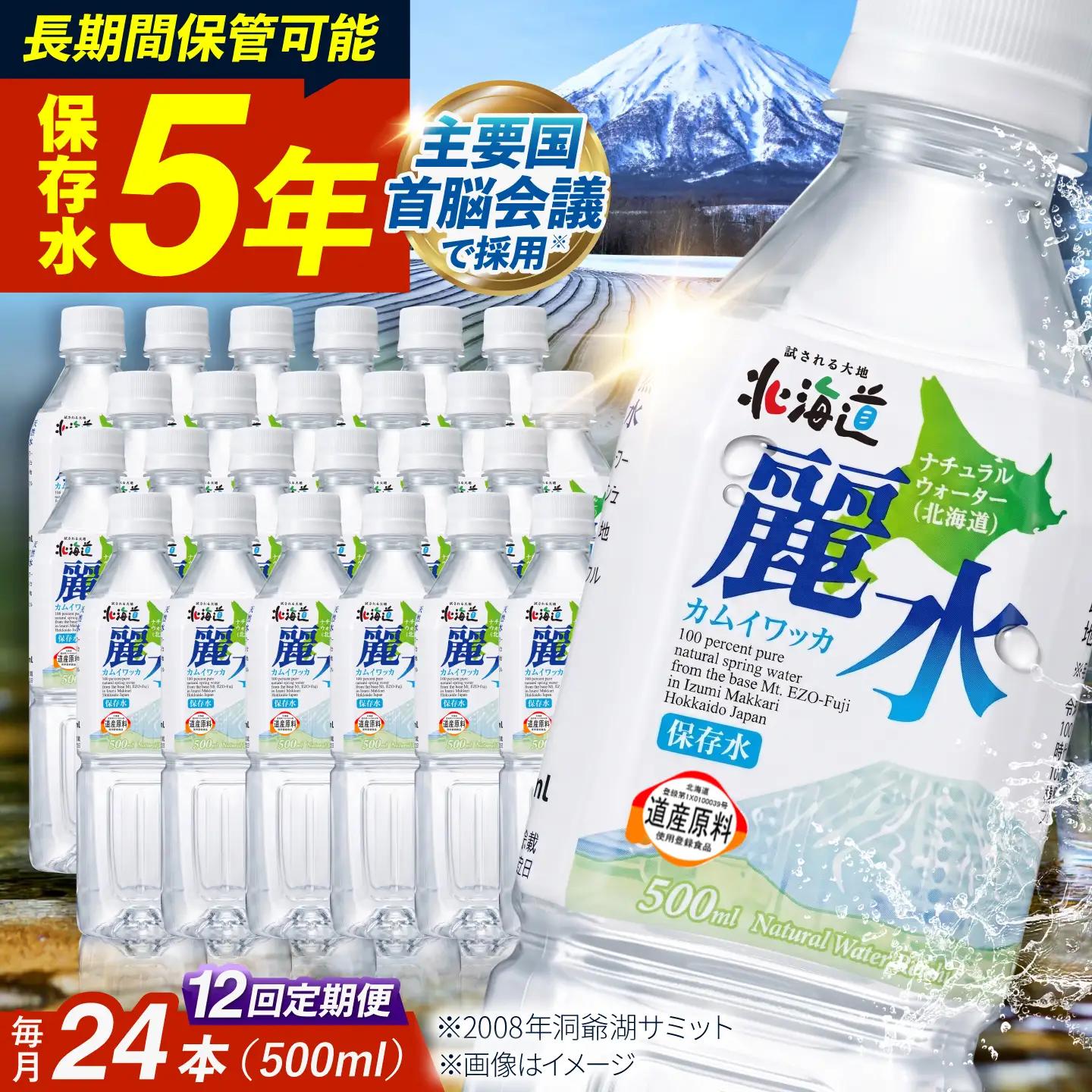 【全12回定期便】≪5年≫ 保存水 500ml×24本 [BPAI010] 保存水