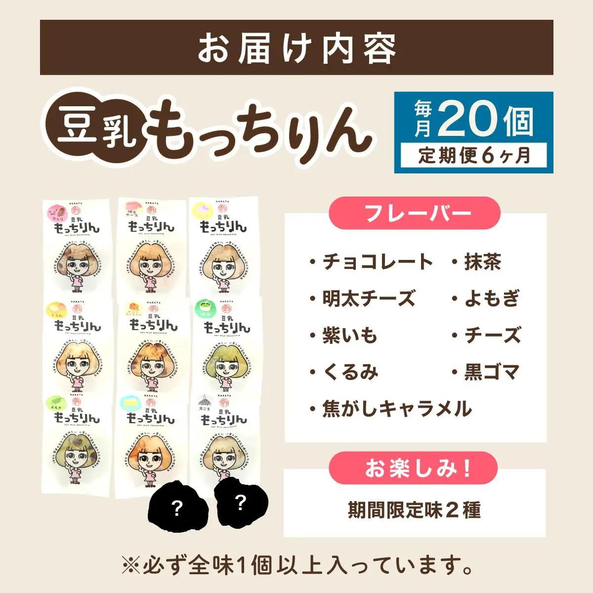  ＜定期便・全6回＞濃厚豆乳＆コラーゲン入り お豆腐屋さんの豆乳もっちりん 20個セット