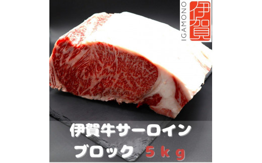 
【肉の横綱】伊賀牛サーロインブロック　5kg
