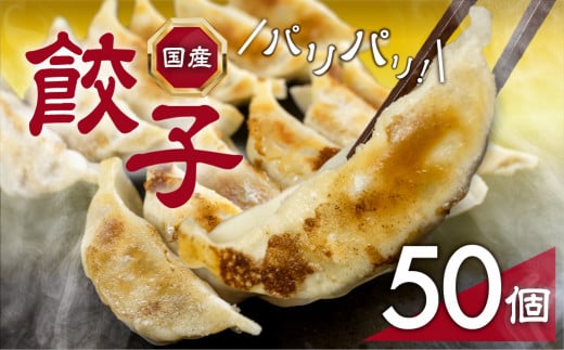 国産素材を使用した、パリっとおいしい冷凍餃子！たっぷり50個！