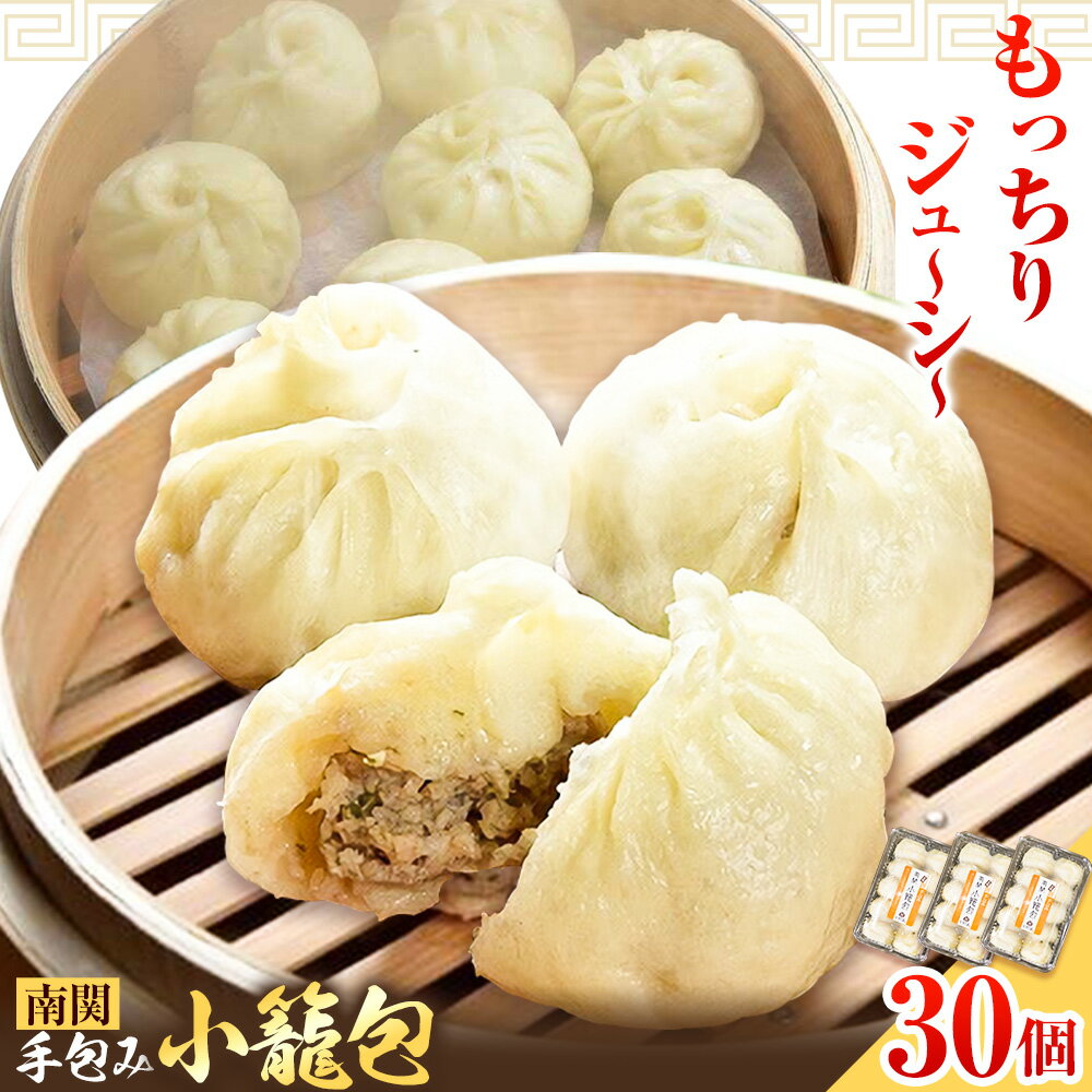 【ふるさと納税】南関 手包み小籠包 30個 入り 熊本 冷凍 台湾風 肉まん おやつ 冬 送料無料《30日以内に出荷予定(土日祝除く)》熊本県 南関町 中華 中華料理 小籠包 惣菜