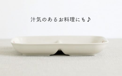 【波佐見焼】フレッシュアート 角 仕切 プレート 2柄セット〈リンゴ ・レモン〉【菊祥陶器】[OAQ050] / プレート ワンプレート モーニング トースト 仕切り付プレート ランチプレート 角皿 