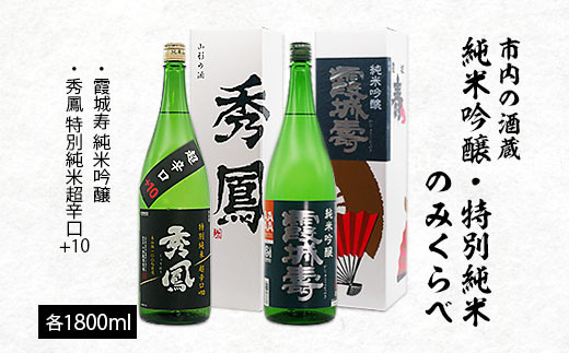 
市内の酒蔵 純米吟醸 特別純米のみくらべ 1800ｍl×2本 FZ23-155
