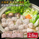 【ふるさと納税】糸島産 華味鳥 & 華豚 自家製 つみれ鍋 セット 計2.6kg 《糸島》【糸島ミートデリ工房】 [ACA100] 15000円 1万5千円