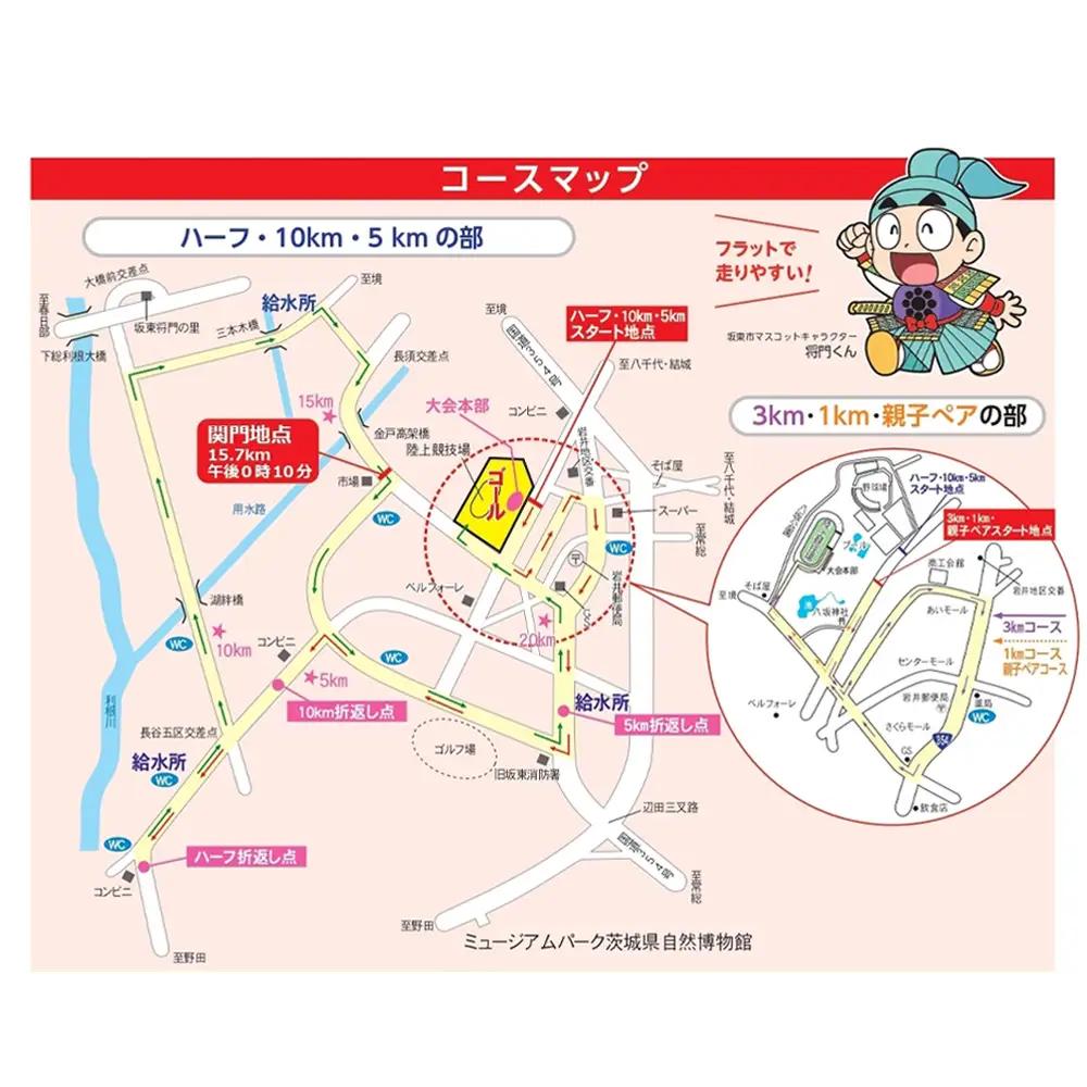 体験型返礼品　坂東市将門ハーフマラソン（10kmの部）＋バスチケット No.733