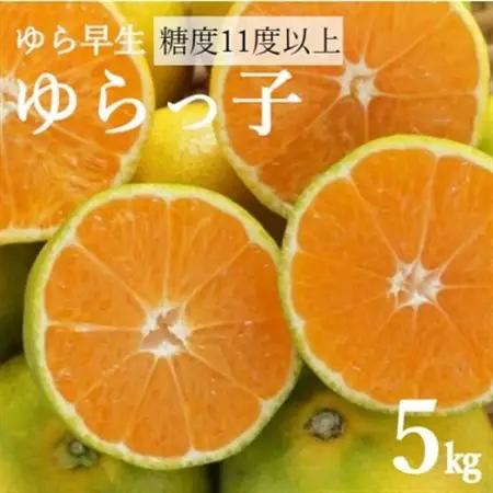 糖度11度以上!ゆら早生みかん「ゆらっ子」5kg(サイズ3S～S)【2026年10月中旬～順次発送】【1218292】