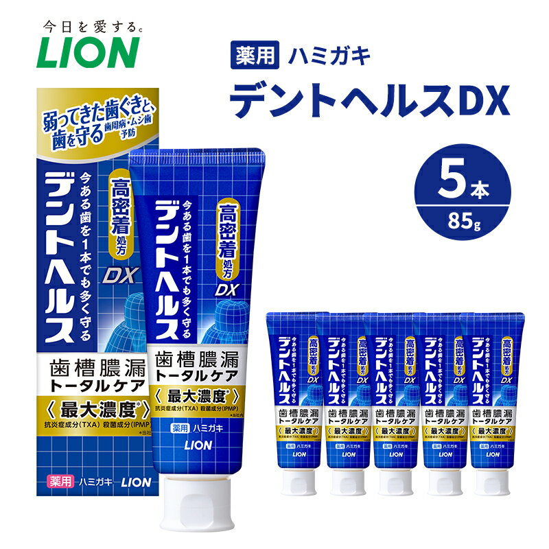 【ふるさと納税】ライオン　薬用ハミガキ　デントヘルスDX　85g　5本