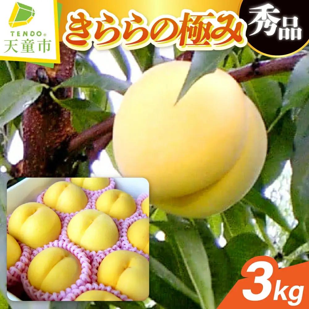 もも きららの極み 3kg フルーツ 果物 山形 黄桃 モモ