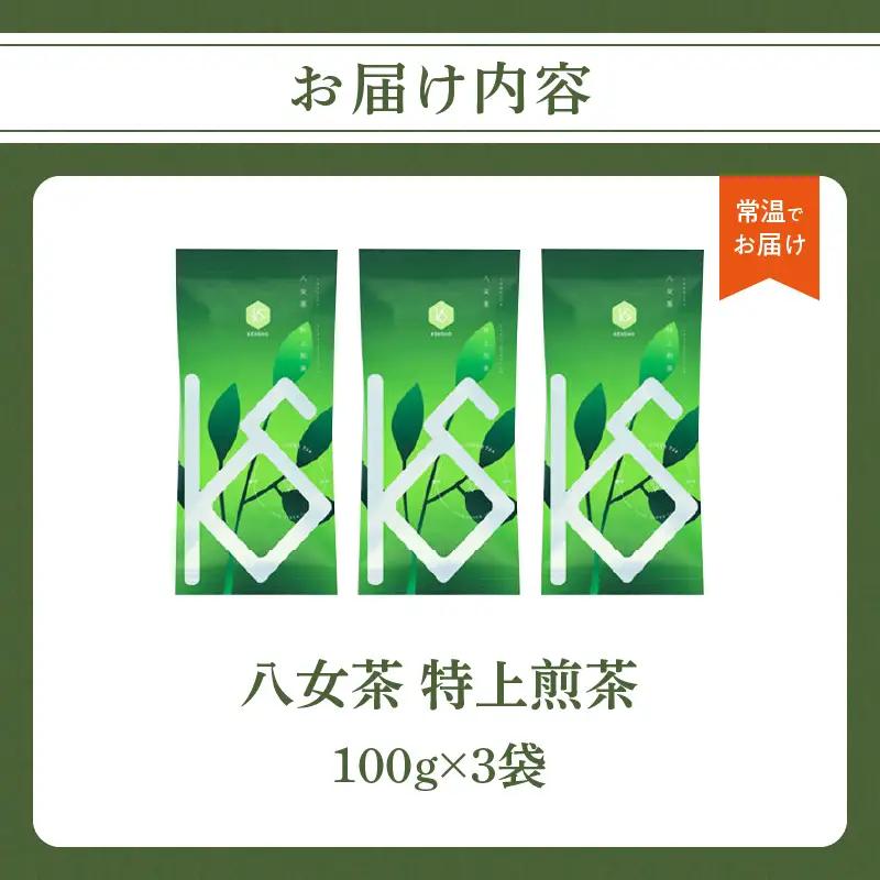【2026年新茶】八女茶 特上煎茶 100g×3袋 茶 お茶 日本茶 緑茶 八女茶 新茶 福岡県 八女市 068-024