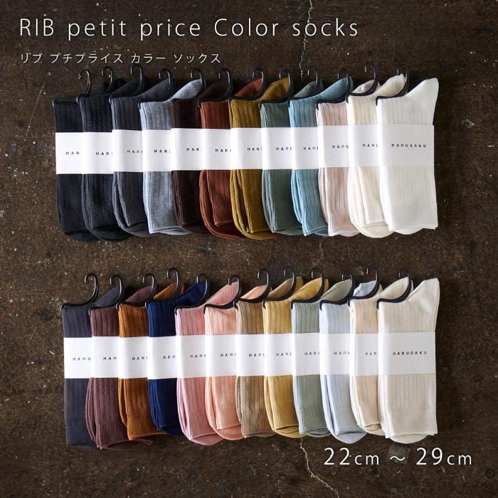 
            リブカラー ソックス 靴下 5P set【サイズ選択可】HARUSAKU ハルサク リブ  カジュアル シンプル ソックス 通勤 通学 スタイル プチプラ 組み合わせ セット かわいい メンズ レディース  奈良県 奈良市 なら
          