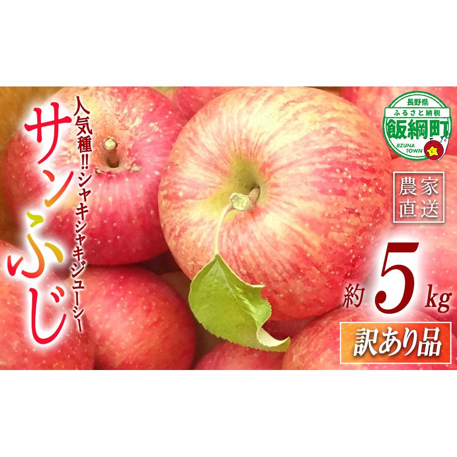 【 訳あり品 】 りんご サンふじ 5kg ( 11玉 ～ 20玉 ) 訳あり ふじ リンゴ 島田フルーツ農園 沖縄県への配送不可 令和8年収穫分 2026年12月上旬から2027年1月下旬頃までお申込み順に発送予定 林檎 訳アリ わけあり 不揃い 果物 くだもの フルーツ 長野県産 長野 お試し 5キロ 長野県 飯綱町 [2072]