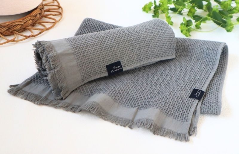 【速乾・軽量】牛乳パックからできたフェイスタオル2枚（グレー） 005A592_イメージ3