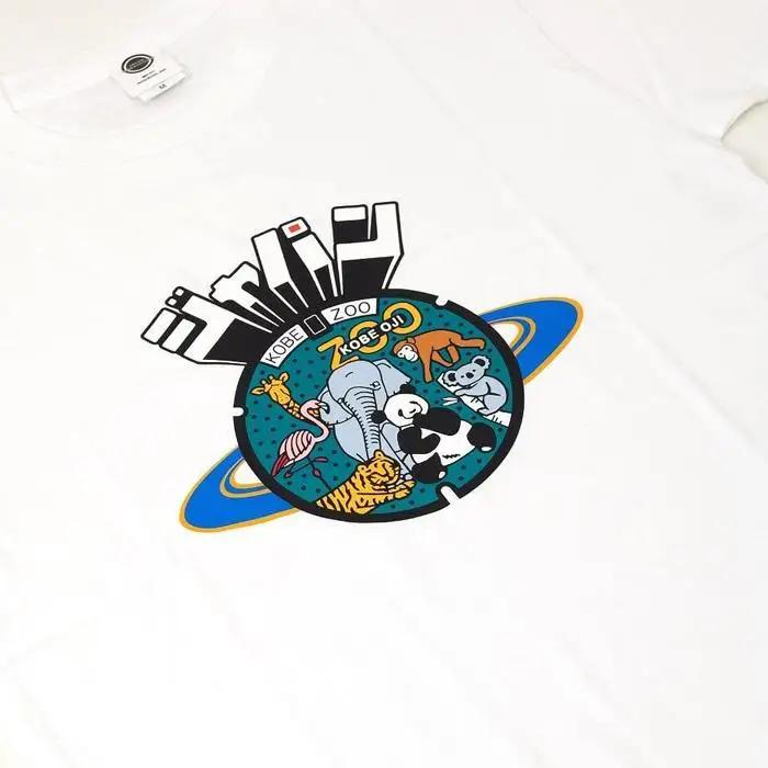 神戸市 マンホールTシャツ 白（Mサイズ）